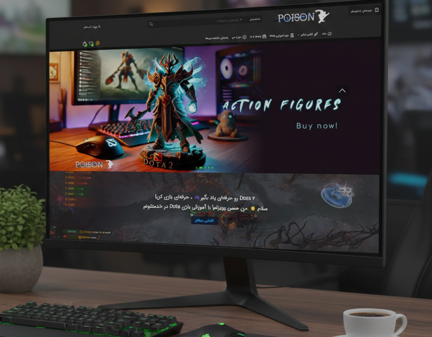 سایت پویزن شاپ (آموزش گیم Dota و فروش اکشن فیگور)